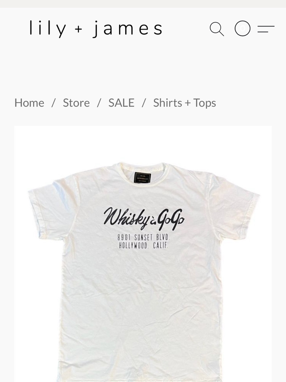 Retrobrand White 'Whisky a Go Go' Black Label Graphic Women’s T‑Shirt Small
